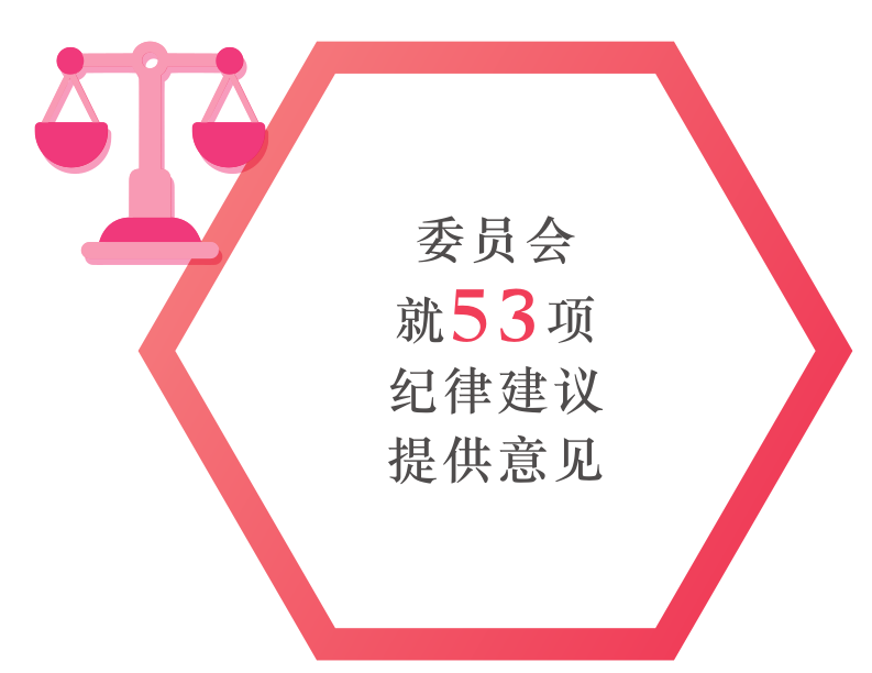 委员会就53项纪律建议提供意见