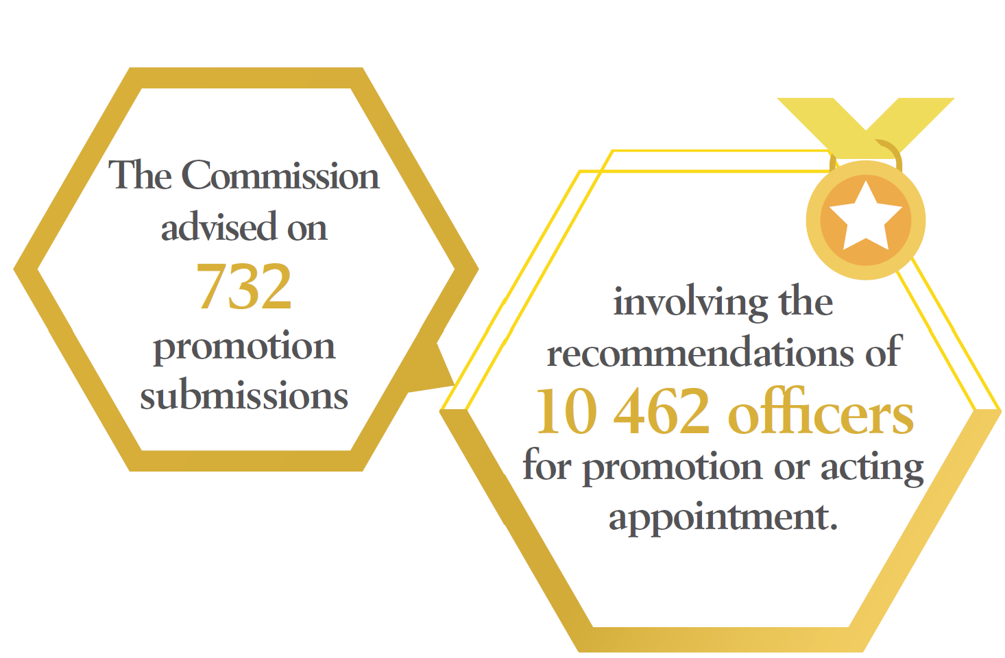 The Commission
advised on
732
promotion
submissions
                                             