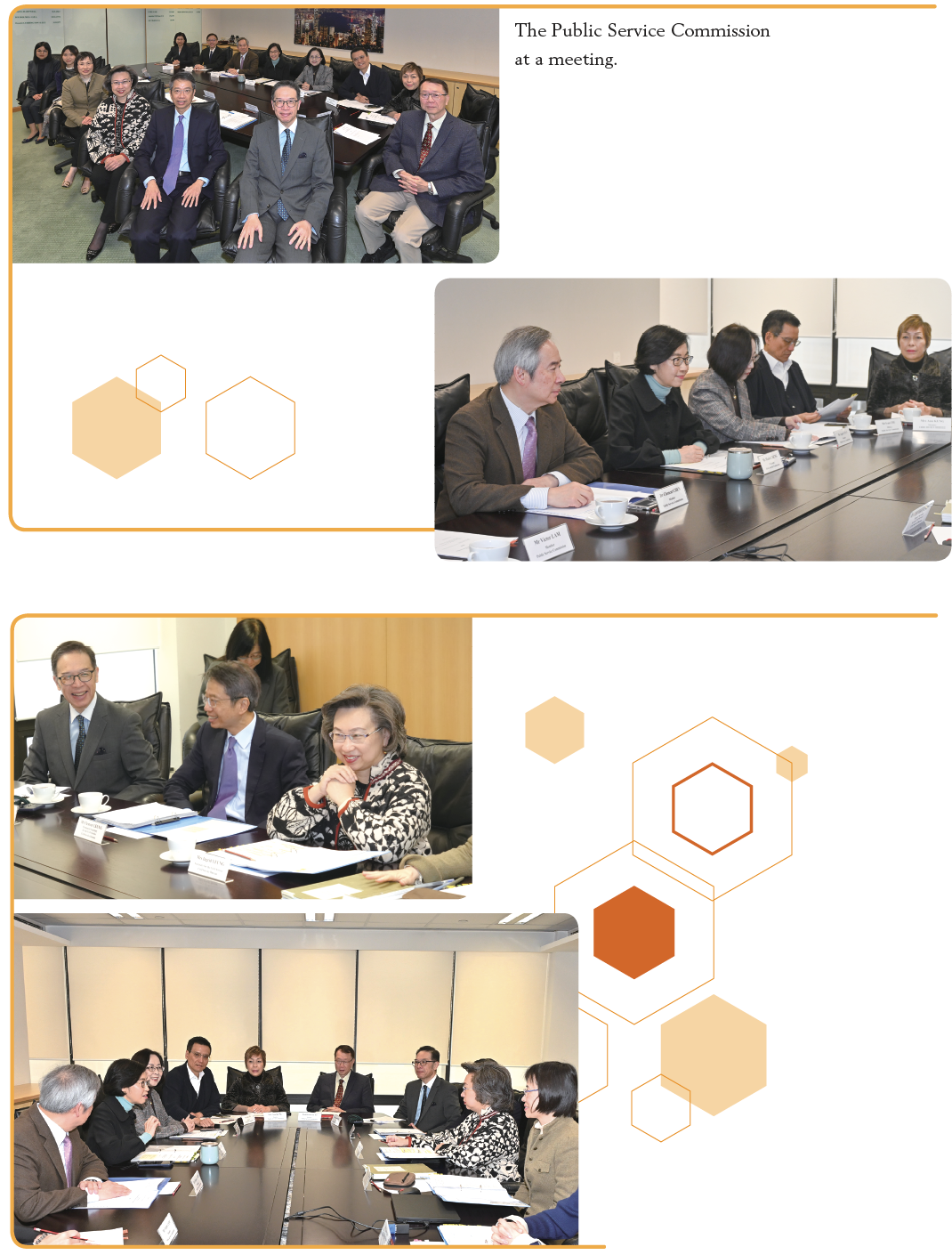 The Public Service Commission at a meeting.