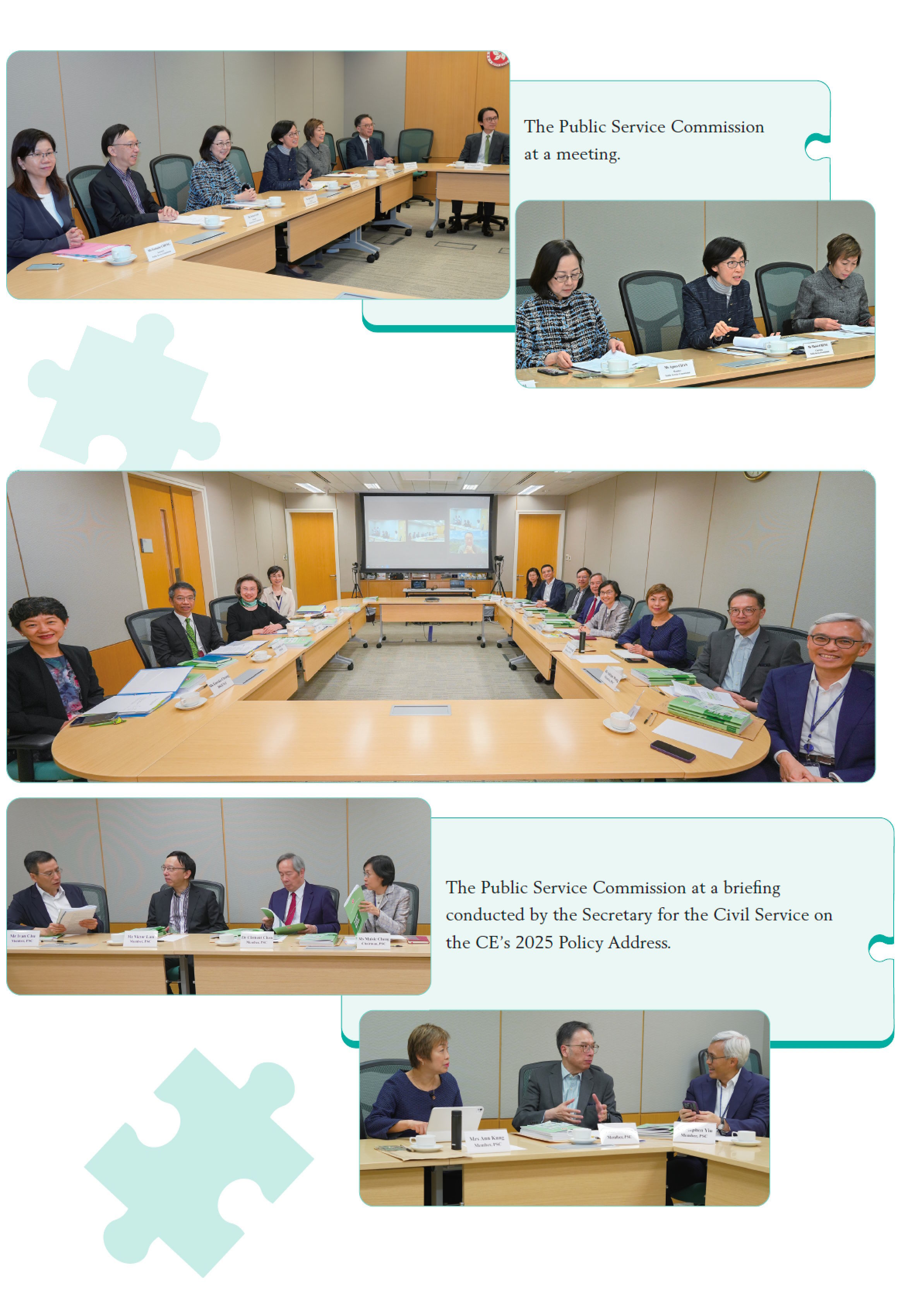 The Public Service Commission at a meeting.